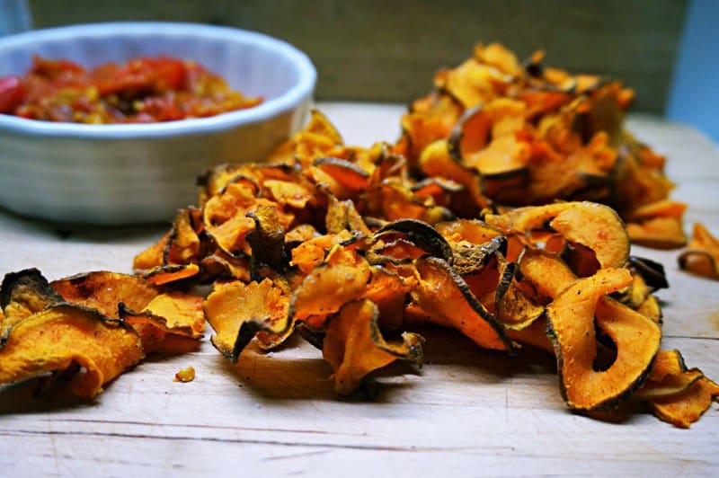 Gesunder Snack: Süßkartoffelchips