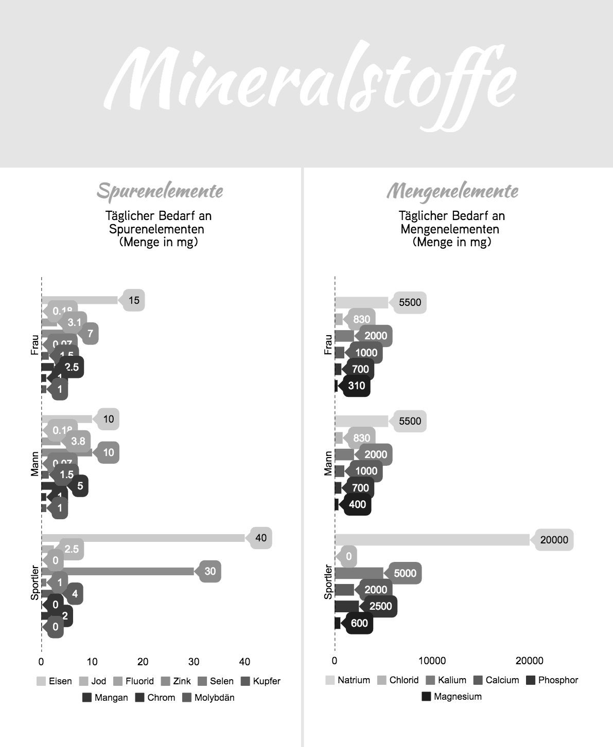 Mineralstoffe für mehr Gesundheit